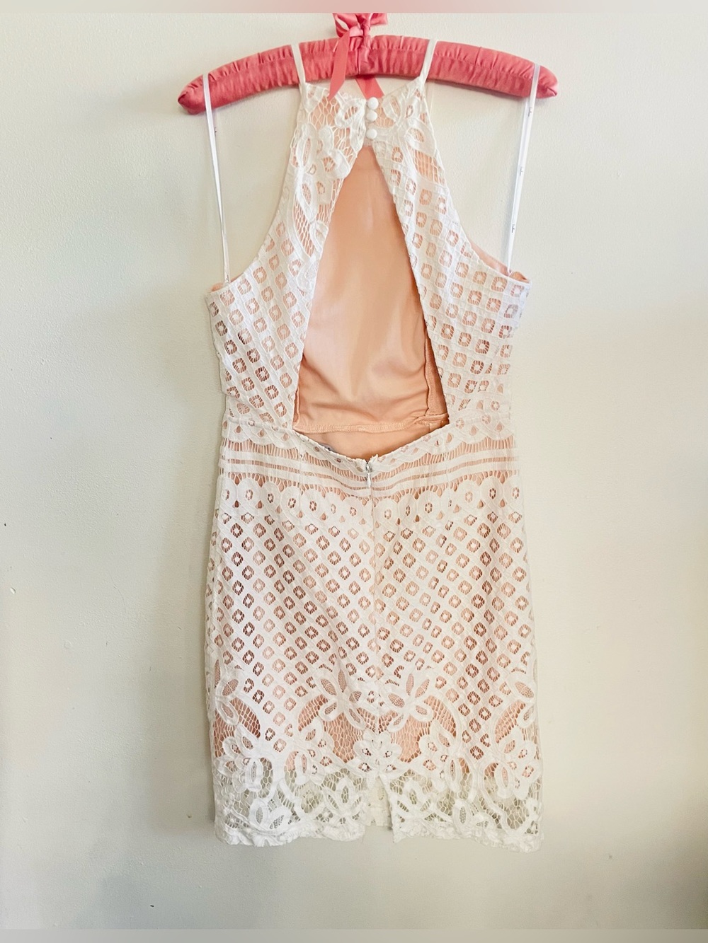 Lulus Lace Dress Steal A Kiss Mini Sleeveless Open Back Sz M - Picture 6 of 6